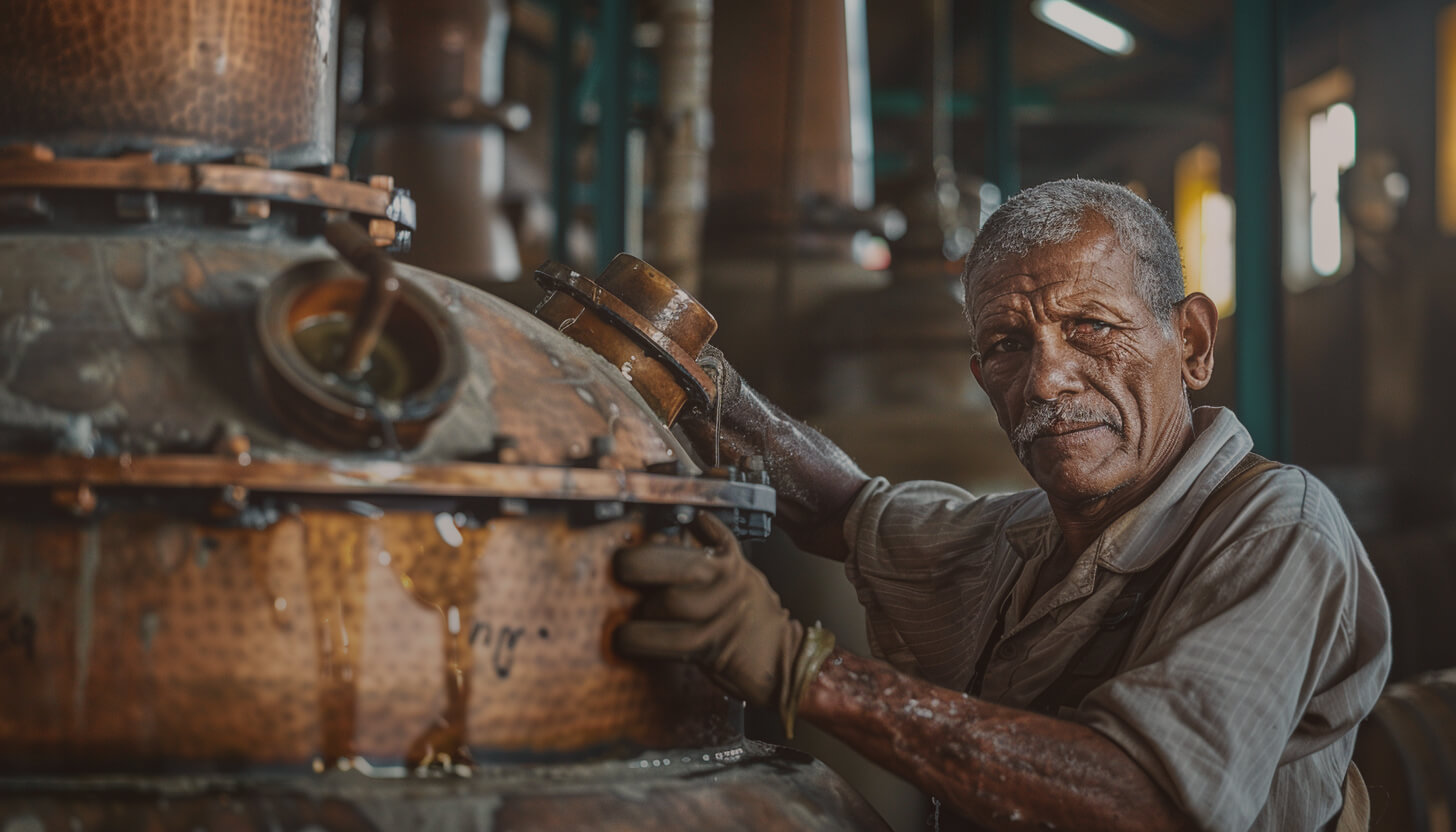 Portrait un artisan distillateur